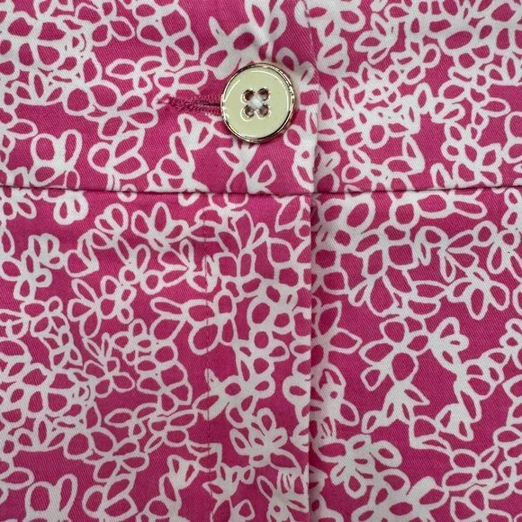 Crown Ivy Shelby Scallop Shorts Womens Pink White Printed 4" Size 12 - Picture 11 of 11
